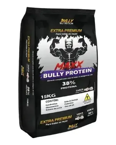 Embalagem da ração Bully Nutrition Maxx Bully Protein Extra Premium 15 kg